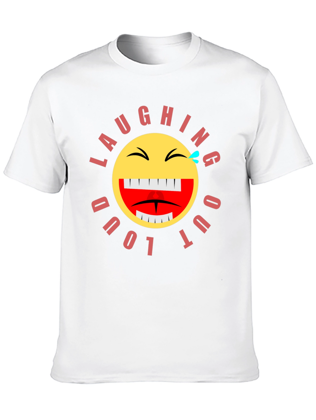 Laughing Out Loud Emoji Graphic T-Shirt