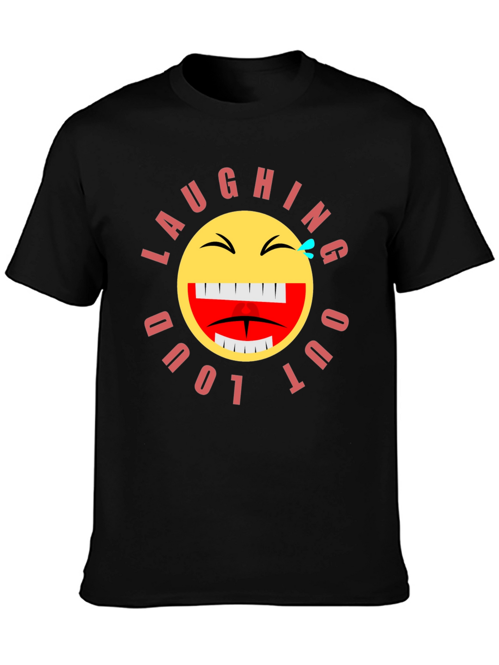 Laughing Out Loud Emoji Graphic T-Shirt