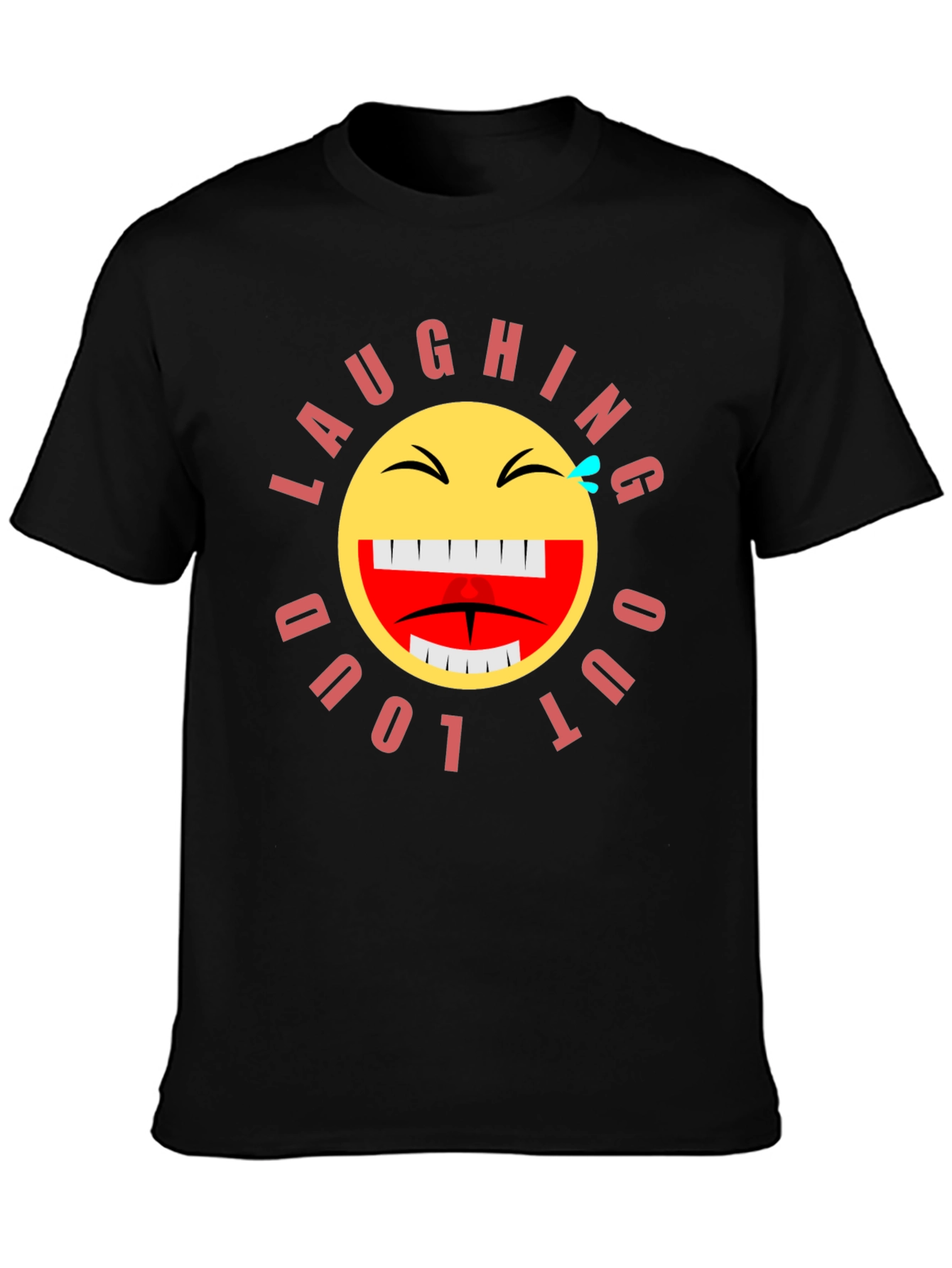 Laughing Out Loud Emoji Graphic T-Shirt