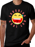 Laughing Out Loud Emoji Graphic T-Shirt