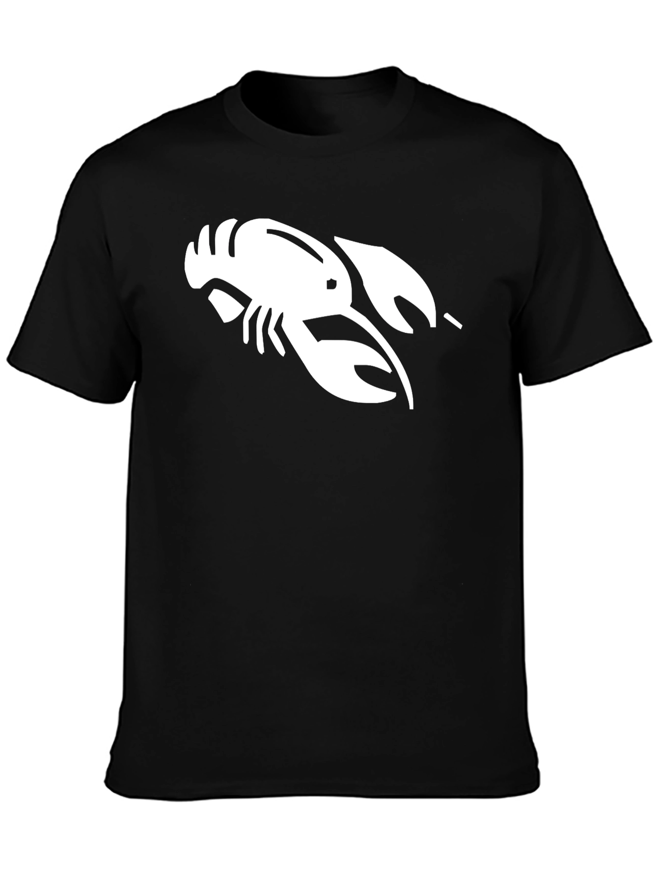 Lobster Graphic Tee - Black Casual T-Shirt