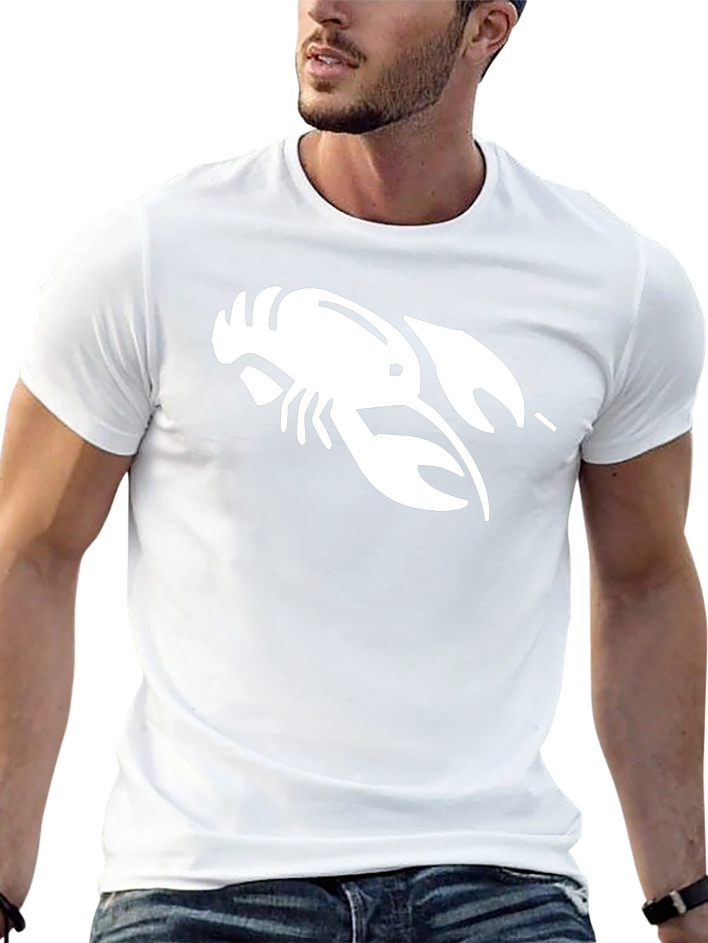 Lobster Graphic Tee - Black Casual T-Shirt