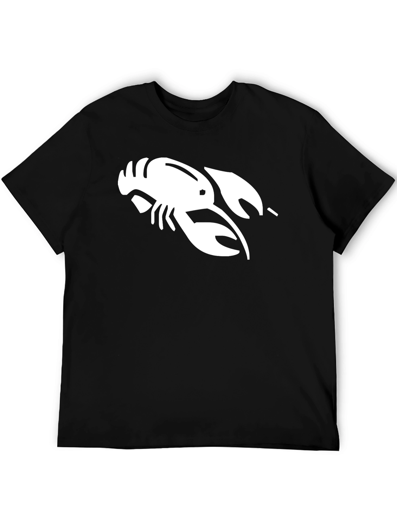 Lobster Graphic Tee - Black Casual T-Shirt