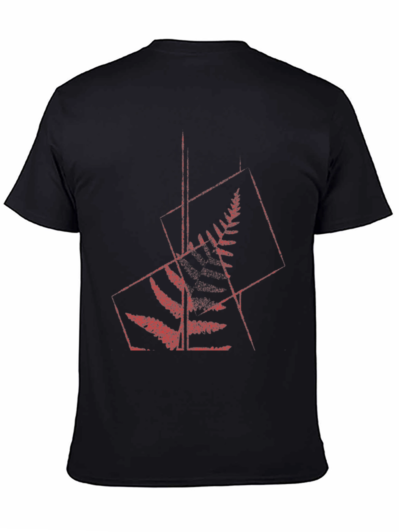 Geometric Fern Graphic Tee - Modern Style