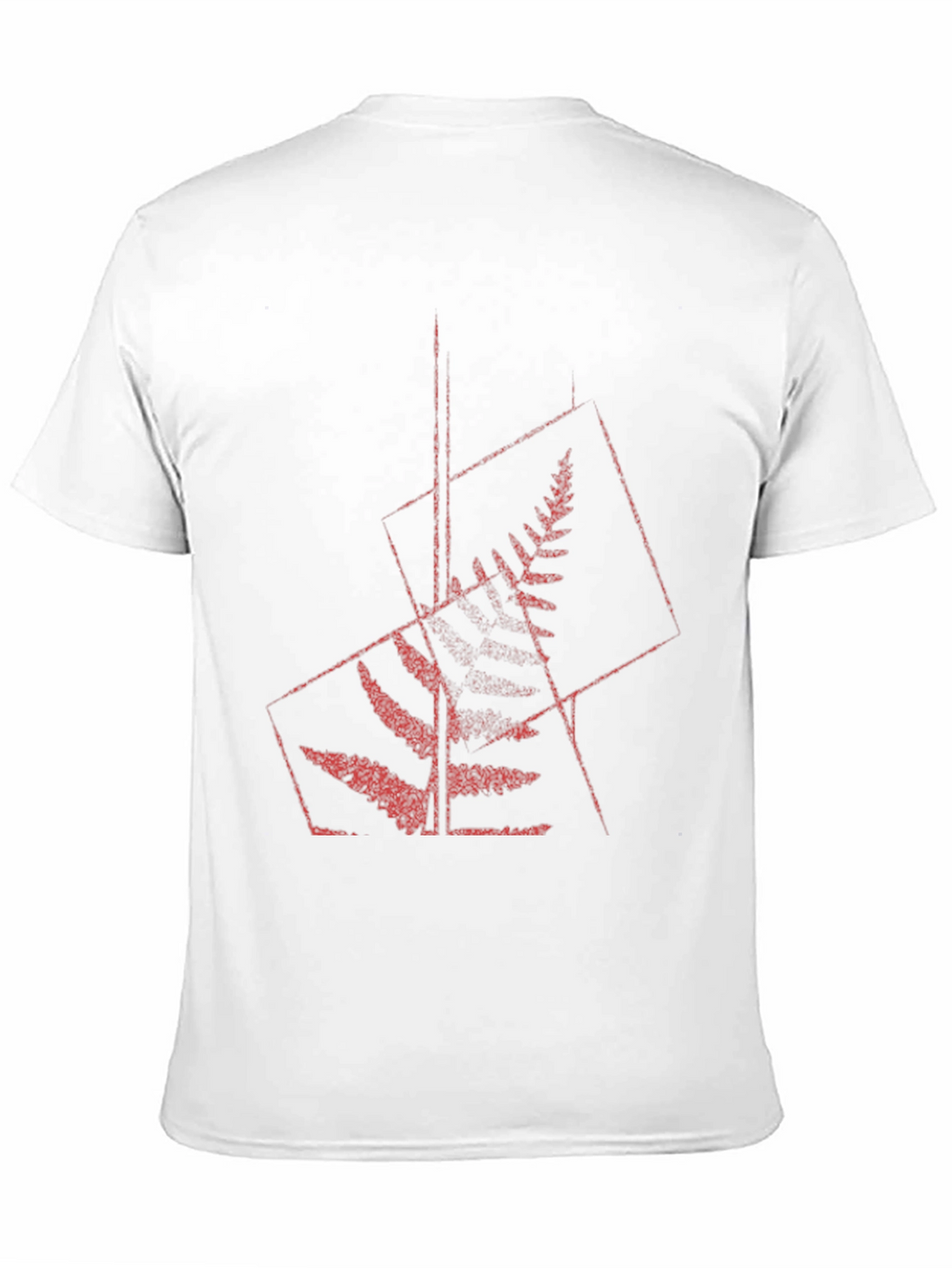 Geometric Fern Graphic Tee - Modern Style