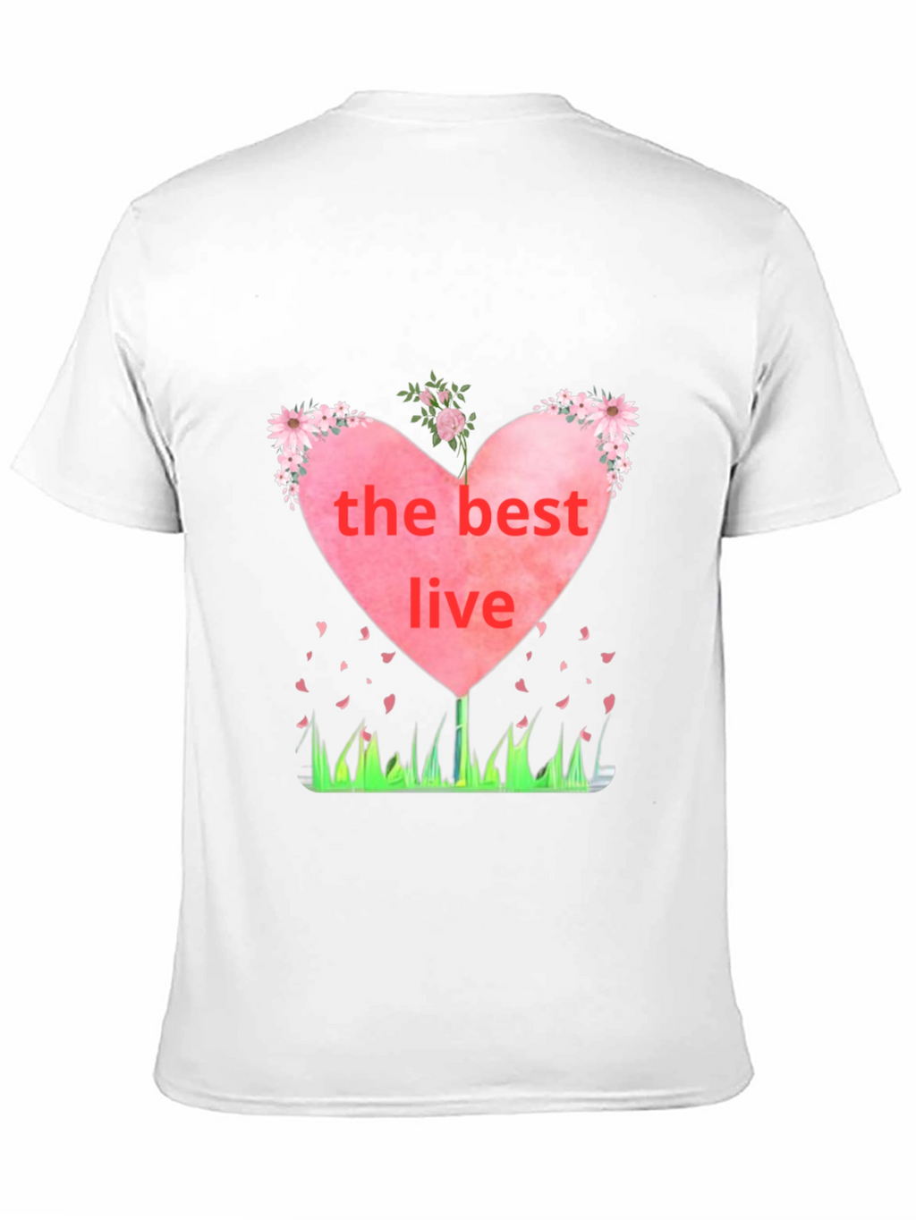 The Best Live Heart Graphic Black T-Shirt