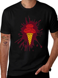Unique Graphic Tee - Diamond Ice Cream Cone Design