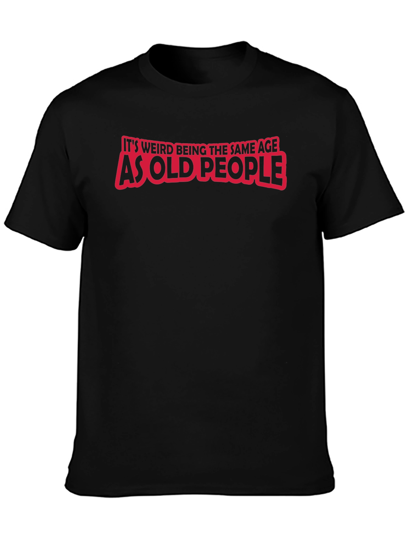 Funny Old People Black T-Shirt