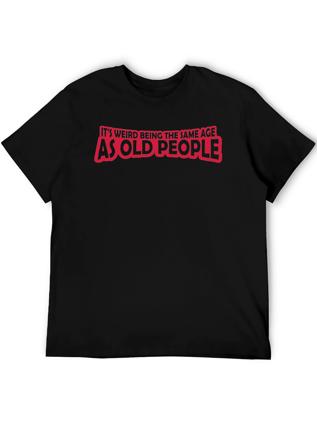 Funny Old People Black T-Shirt
