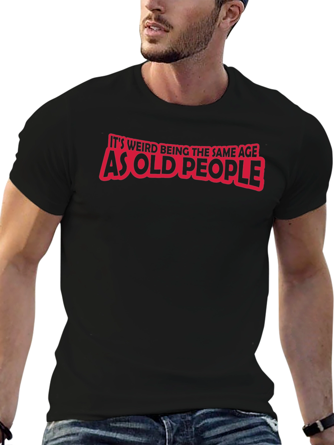Funny Old People Black T-Shirt
