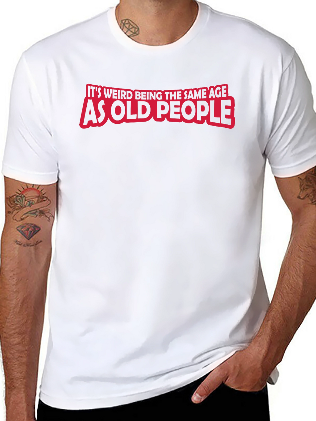 Funny Old People Black T-Shirt