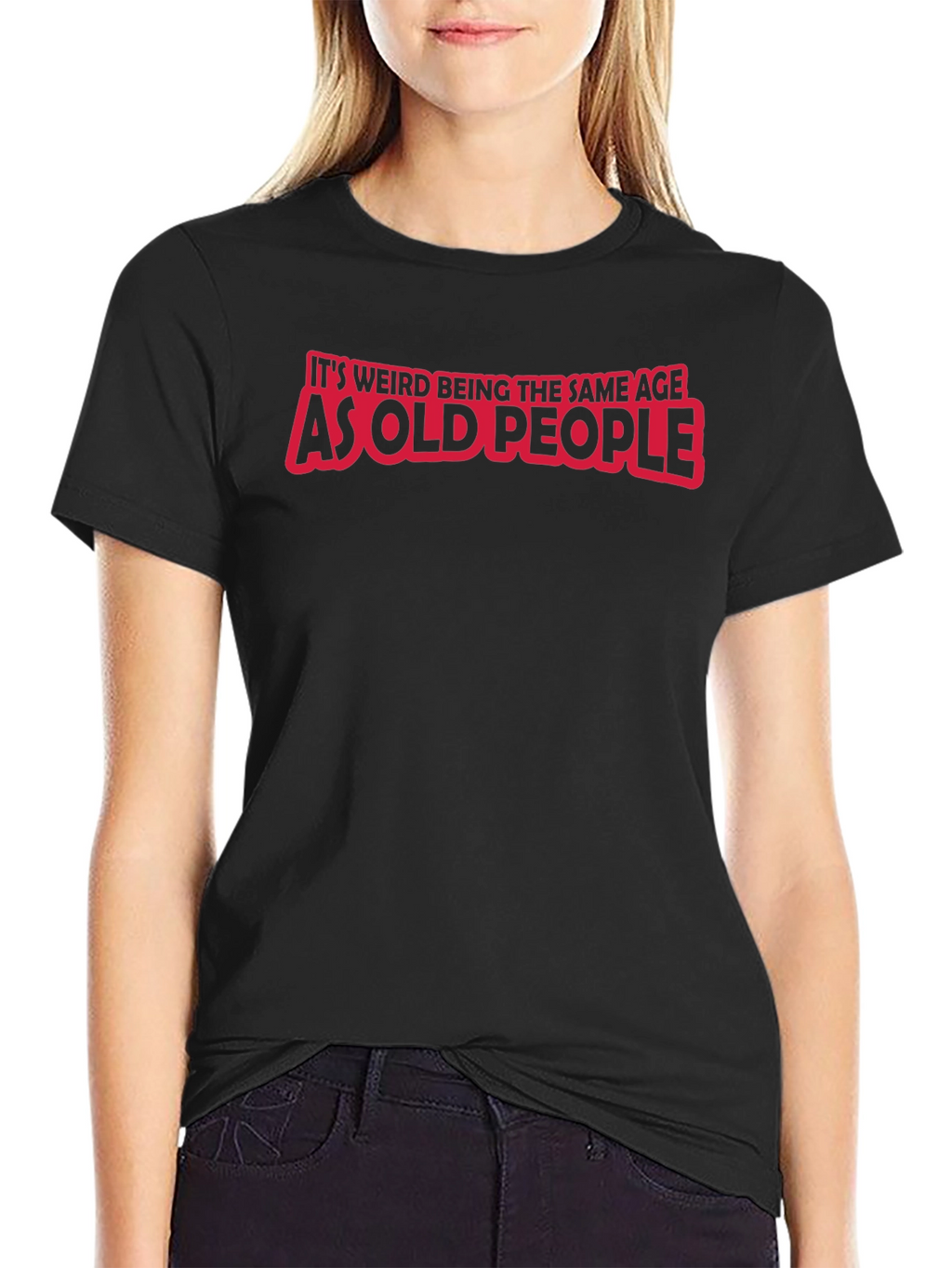Funny Old People Black T-Shirt