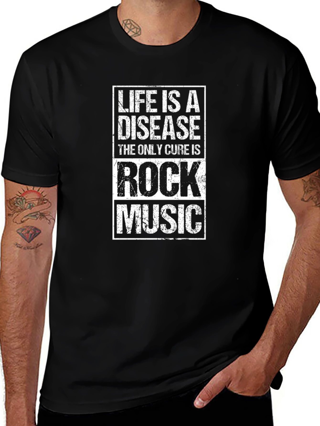 Life is a Disease Rock Music Graphic T-Shirt