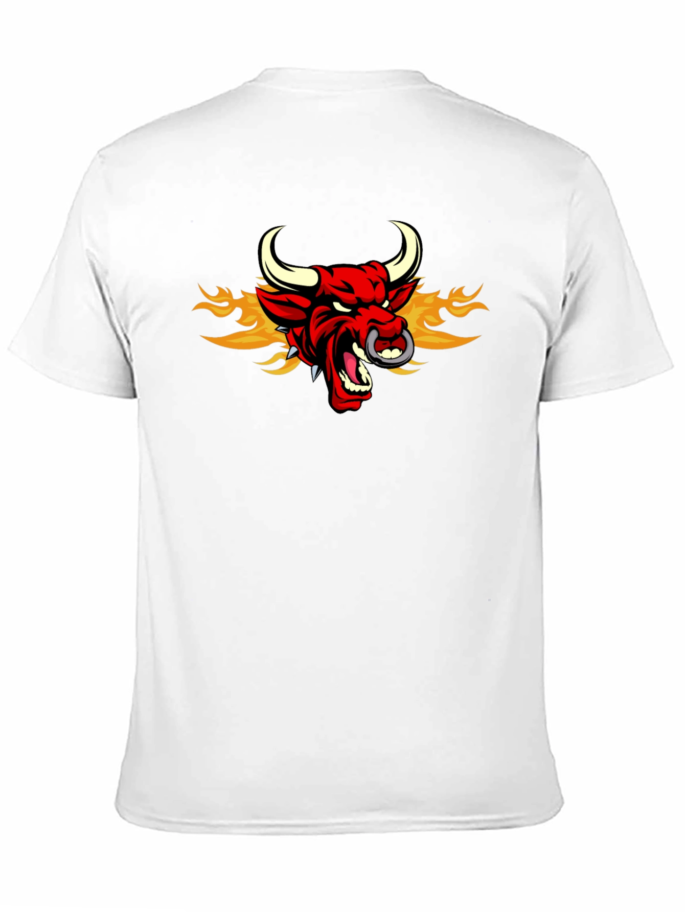 Fiery Bull Graphic Tee - Mens Black T-Shirt