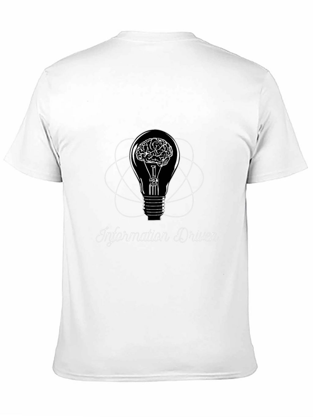 Information Driven Brain Light Bulb Graphic Tee