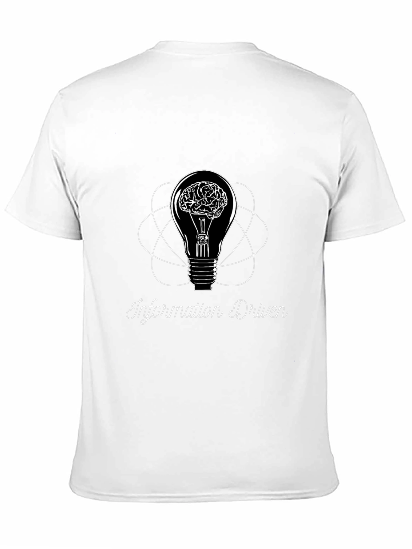 Information Driven Brain Light Bulb Graphic Tee