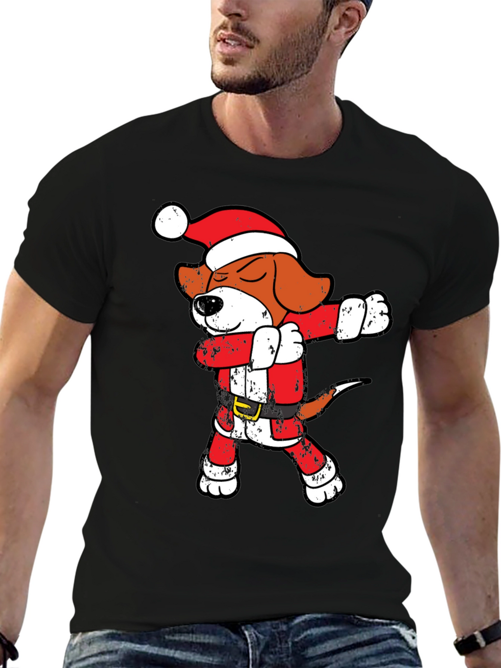 Dabbing Santa Beagle T-Shirt