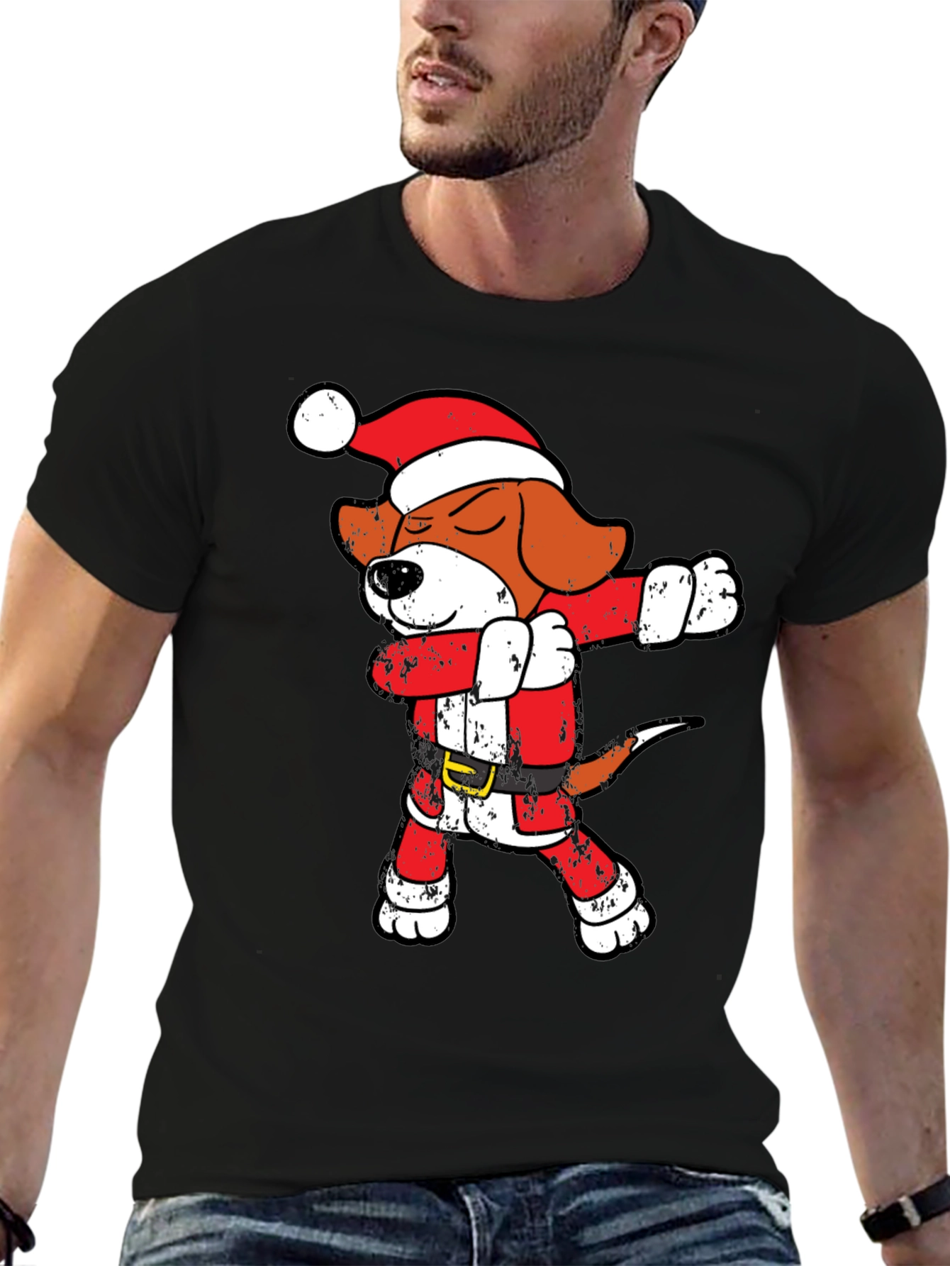 Dabbing Santa Beagle T-Shirt