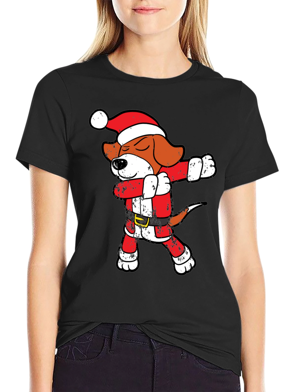 Dabbing Santa Beagle T-Shirt