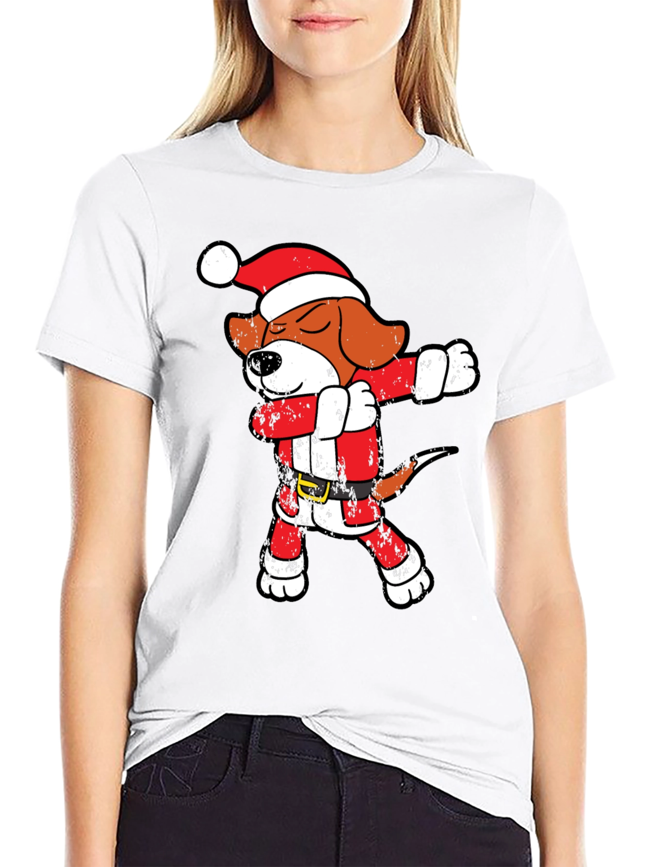 Dabbing Santa Beagle T-Shirt