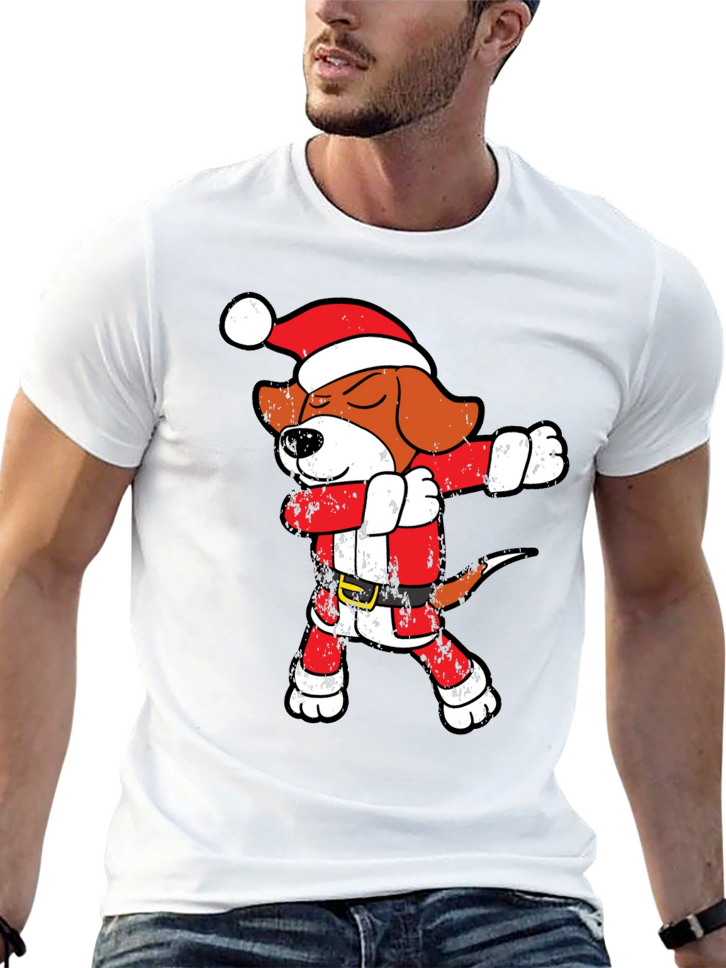 Dabbing Santa Beagle T-Shirt