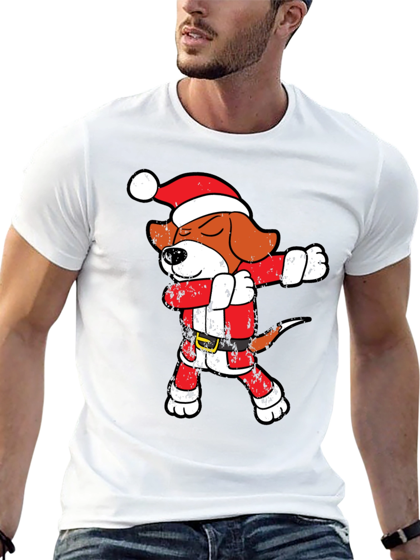 Dabbing Santa Beagle T-Shirt