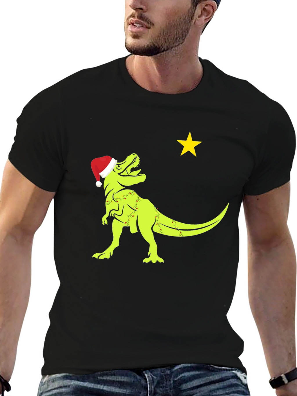 Festive Dino T-Shirt - Christmas Rex