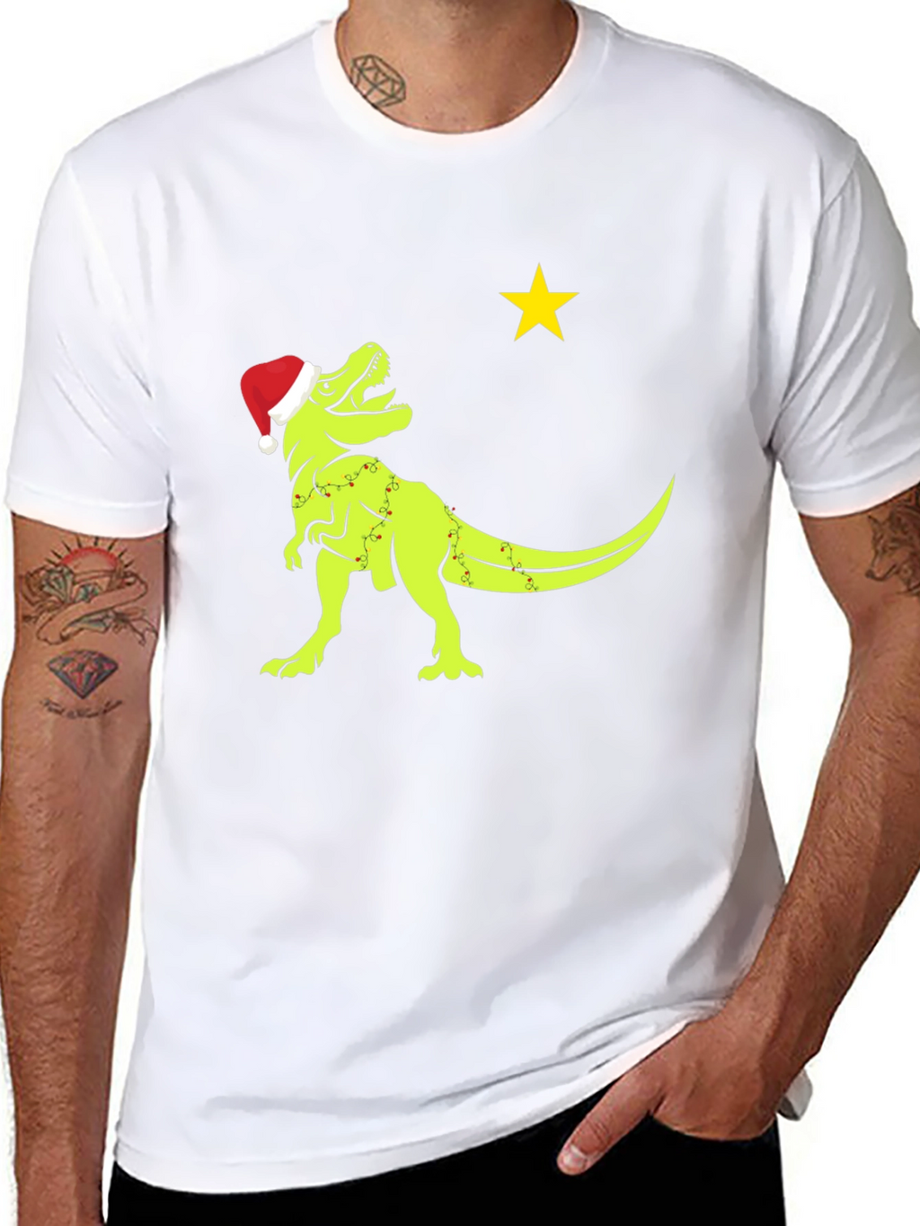 Festive Dino T-Shirt - Christmas Rex
