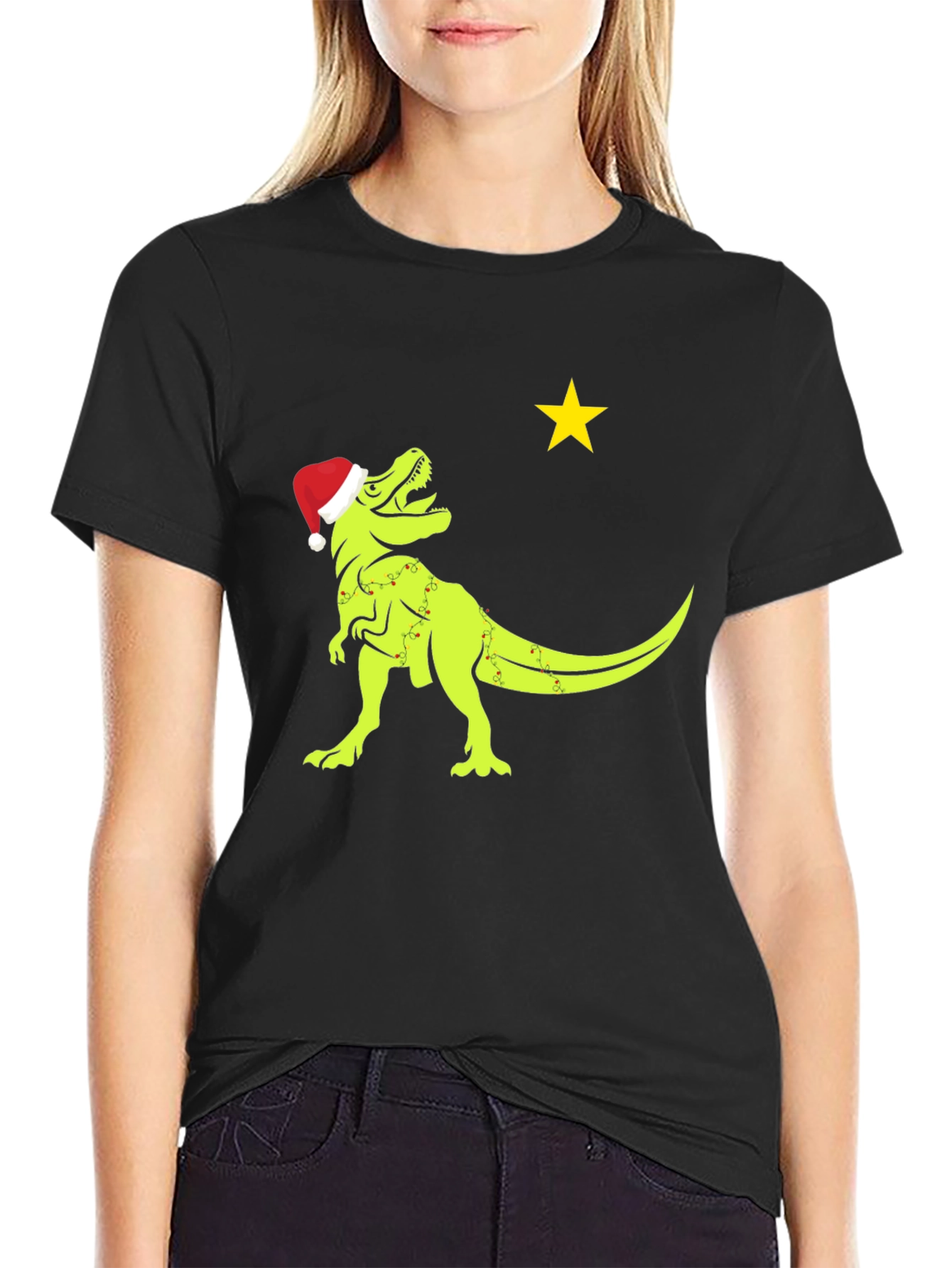 Festive Dino T-Shirt - Christmas Rex