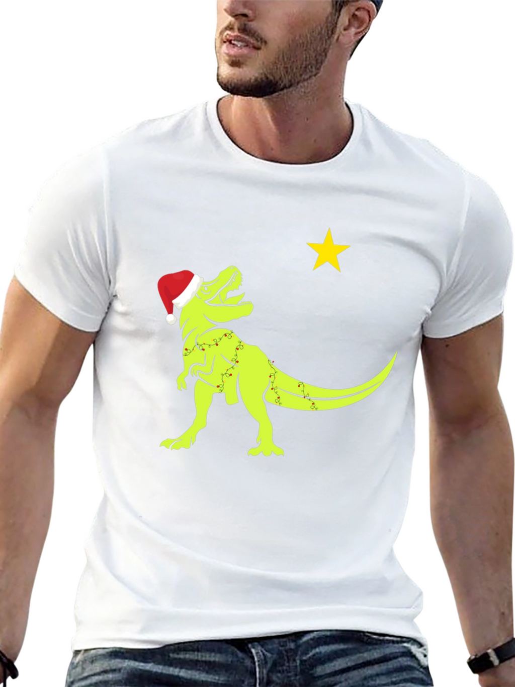 Festive Dino T-Shirt - Christmas Rex