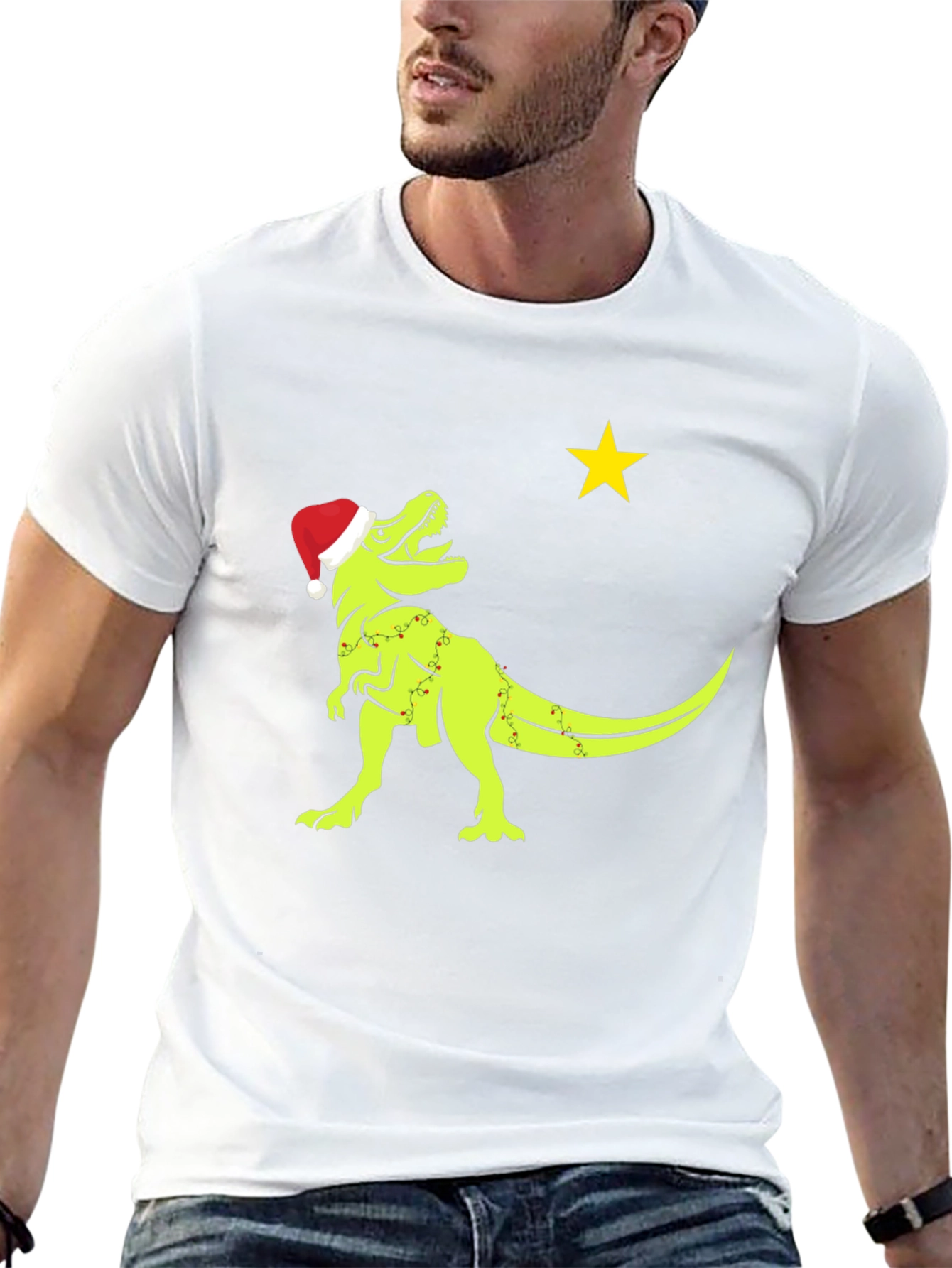 Festive Dino T-Shirt - Christmas Rex