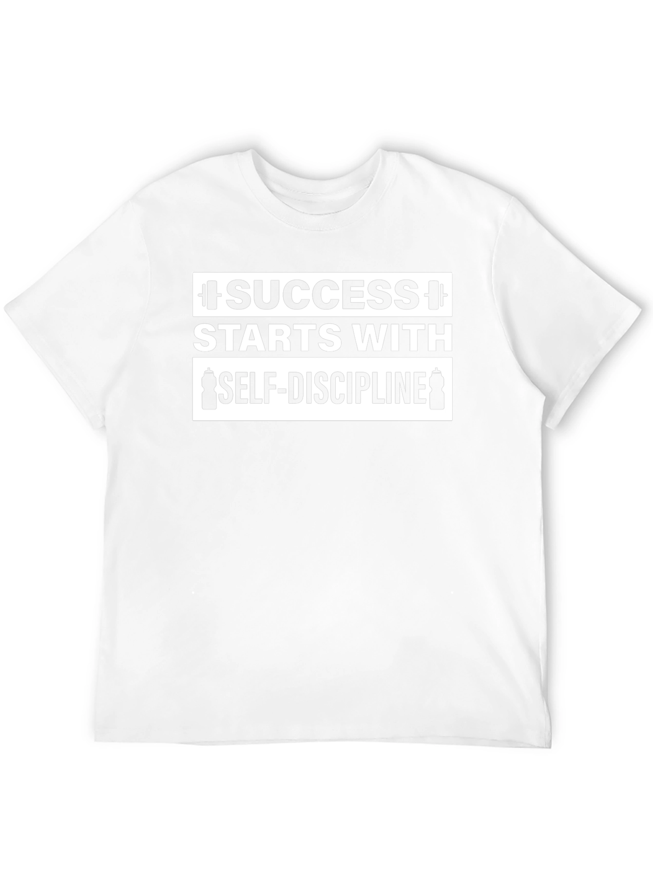 Success Starts With Self-Discipline Black Graphic T-Shirt