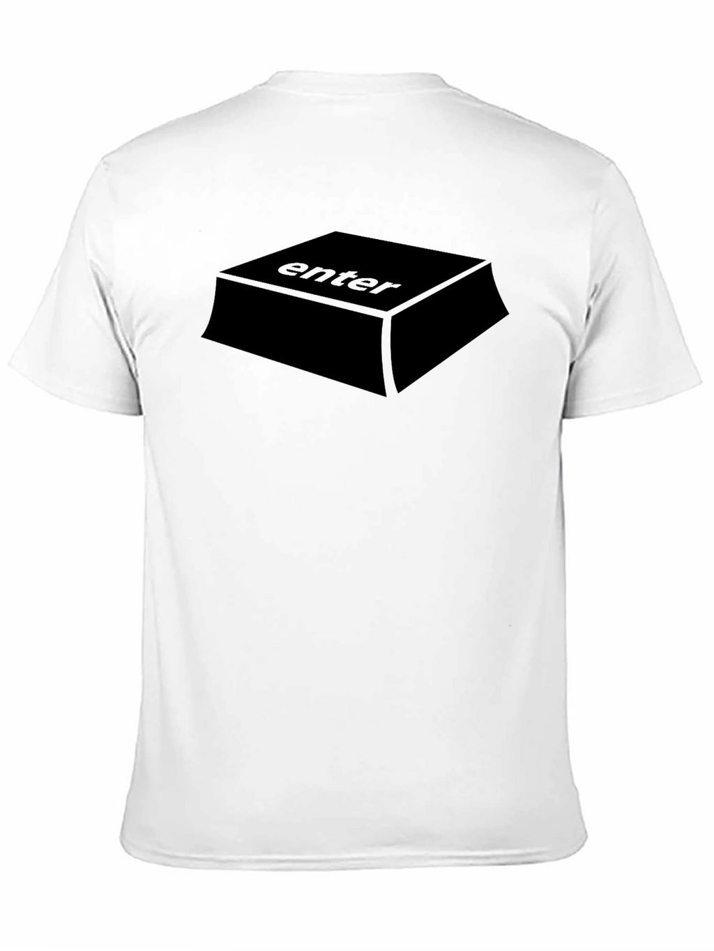 Enter Key Graphic Tee - Black Casual T-Shirt
