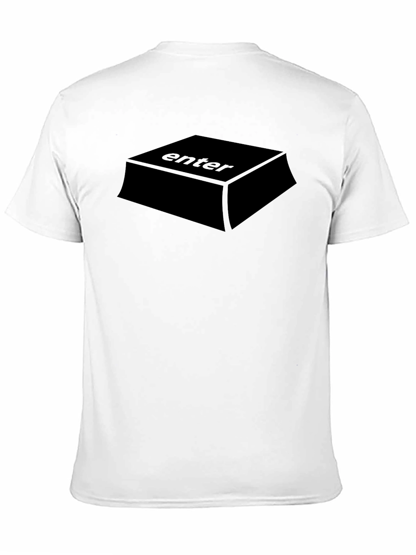 Enter Key Graphic Tee - Black Casual T-Shirt
