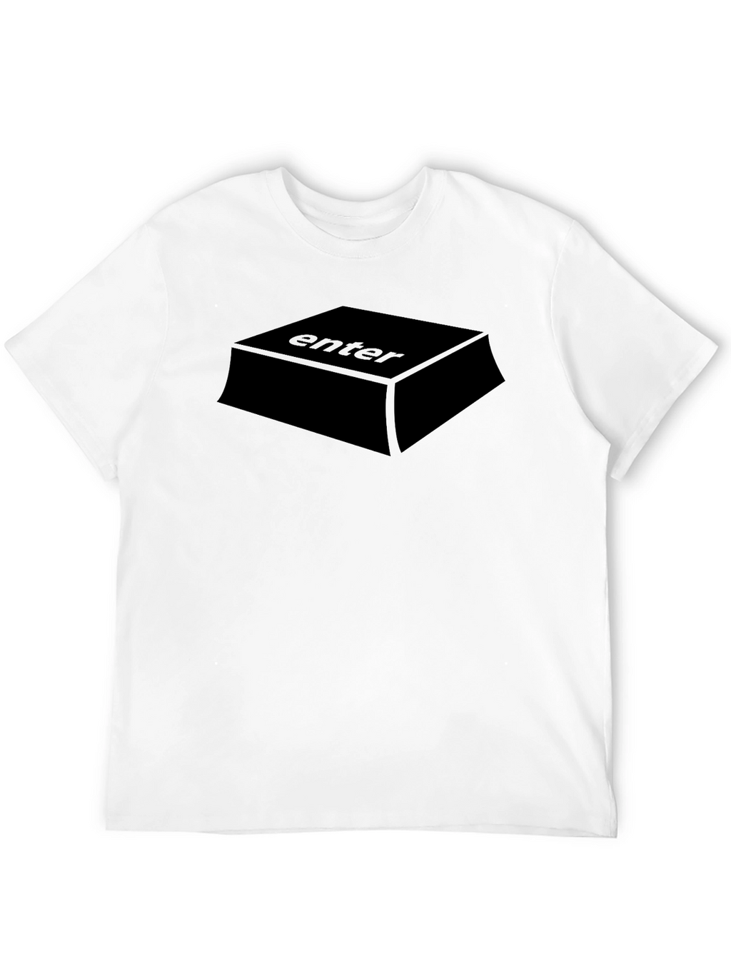 Enter Key Graphic Tee - Black Casual T-Shirt