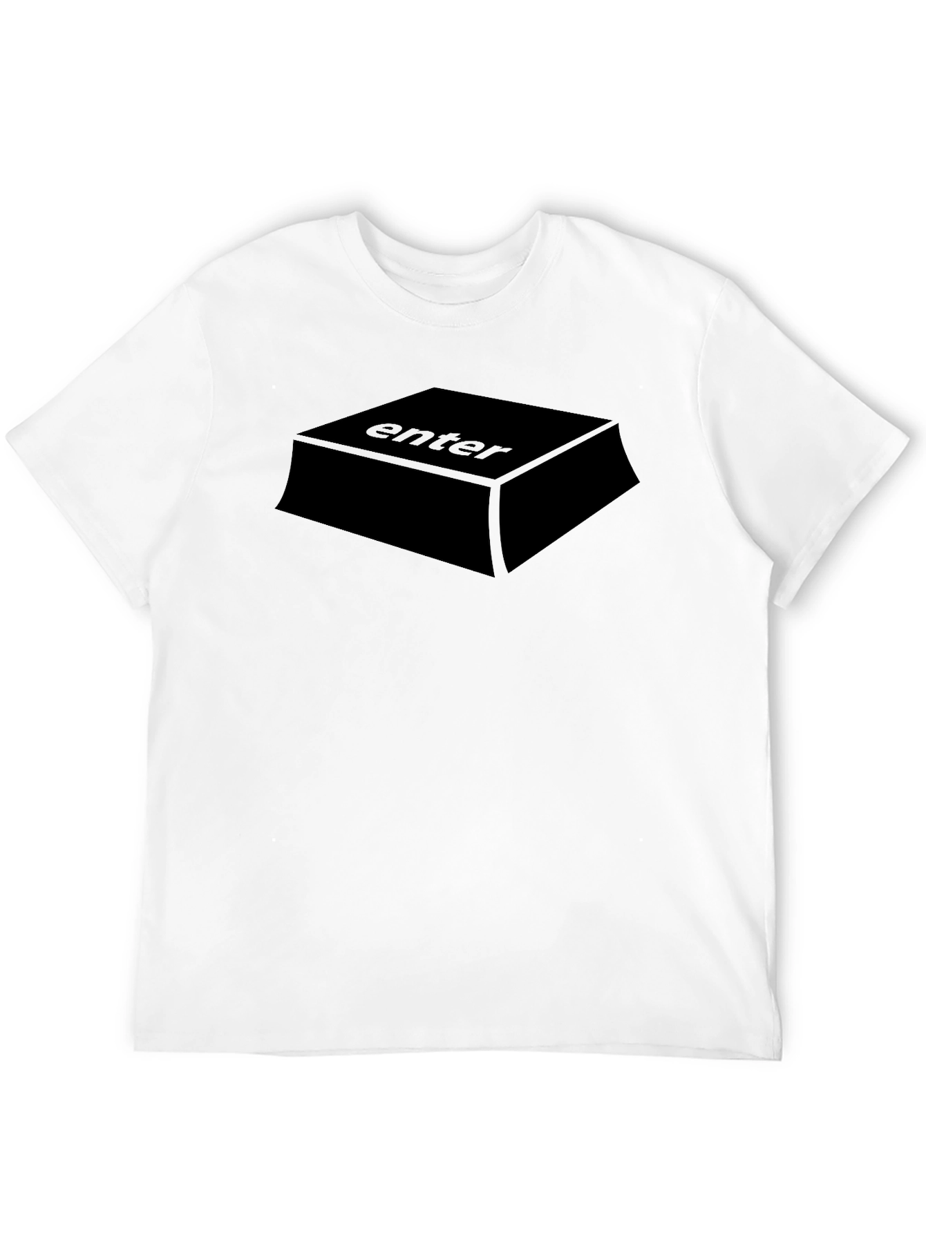 Enter Key Graphic Tee - Black Casual T-Shirt