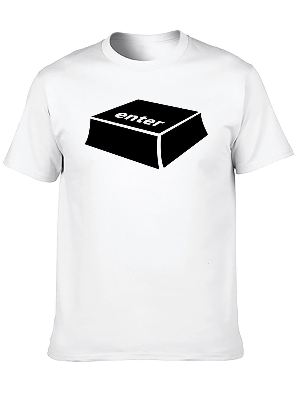 Enter Key Graphic Tee - Black Casual T-Shirt