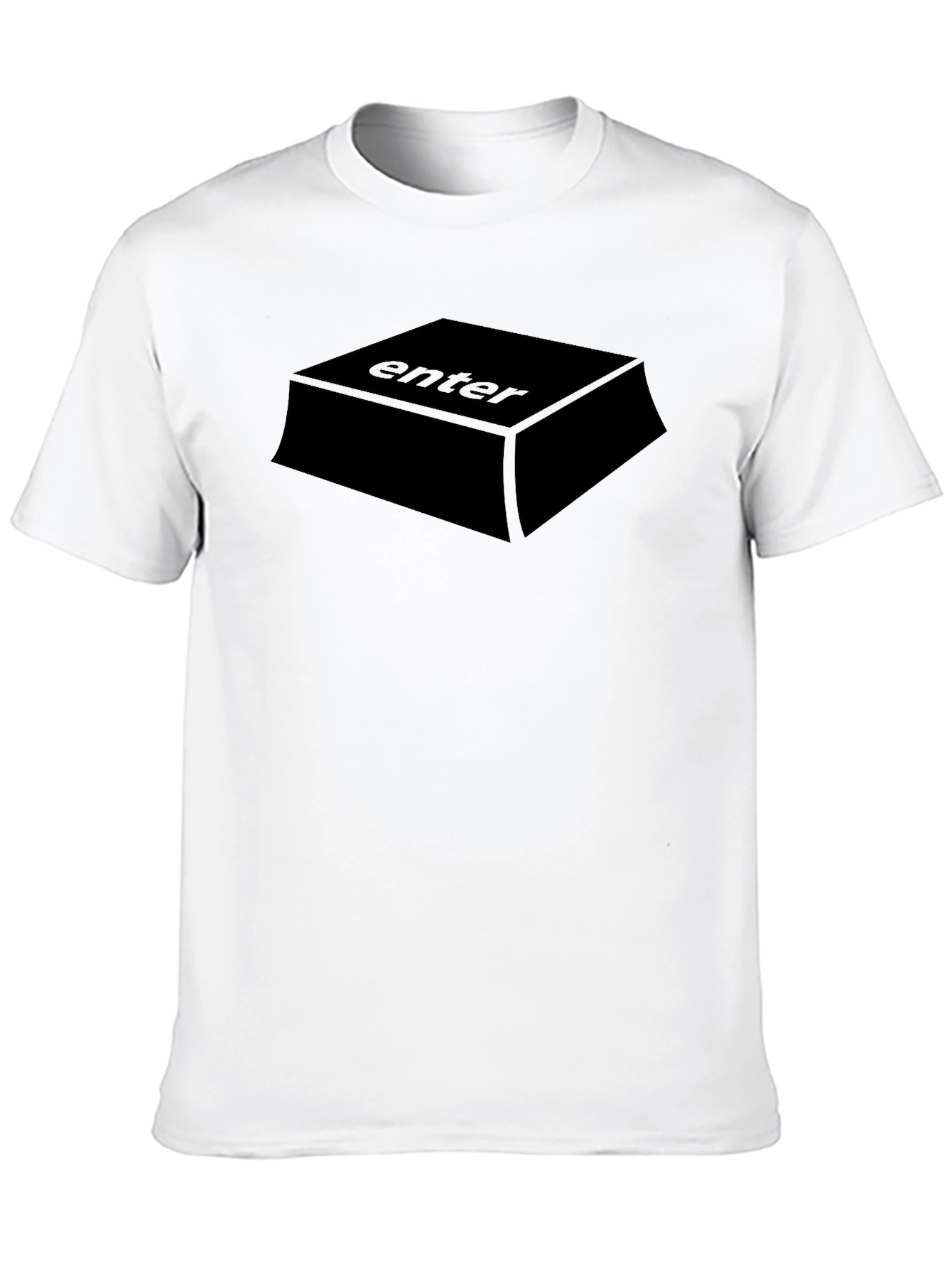 Enter Key Graphic Tee - Black Casual T-Shirt