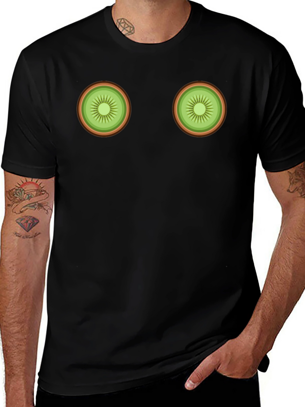 Kiwi Slice Graphic Tee - Unique Fruit Design