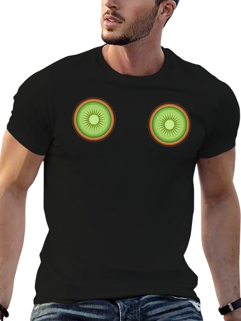Kiwi Slice Graphic Tee - Unique Fruit Design