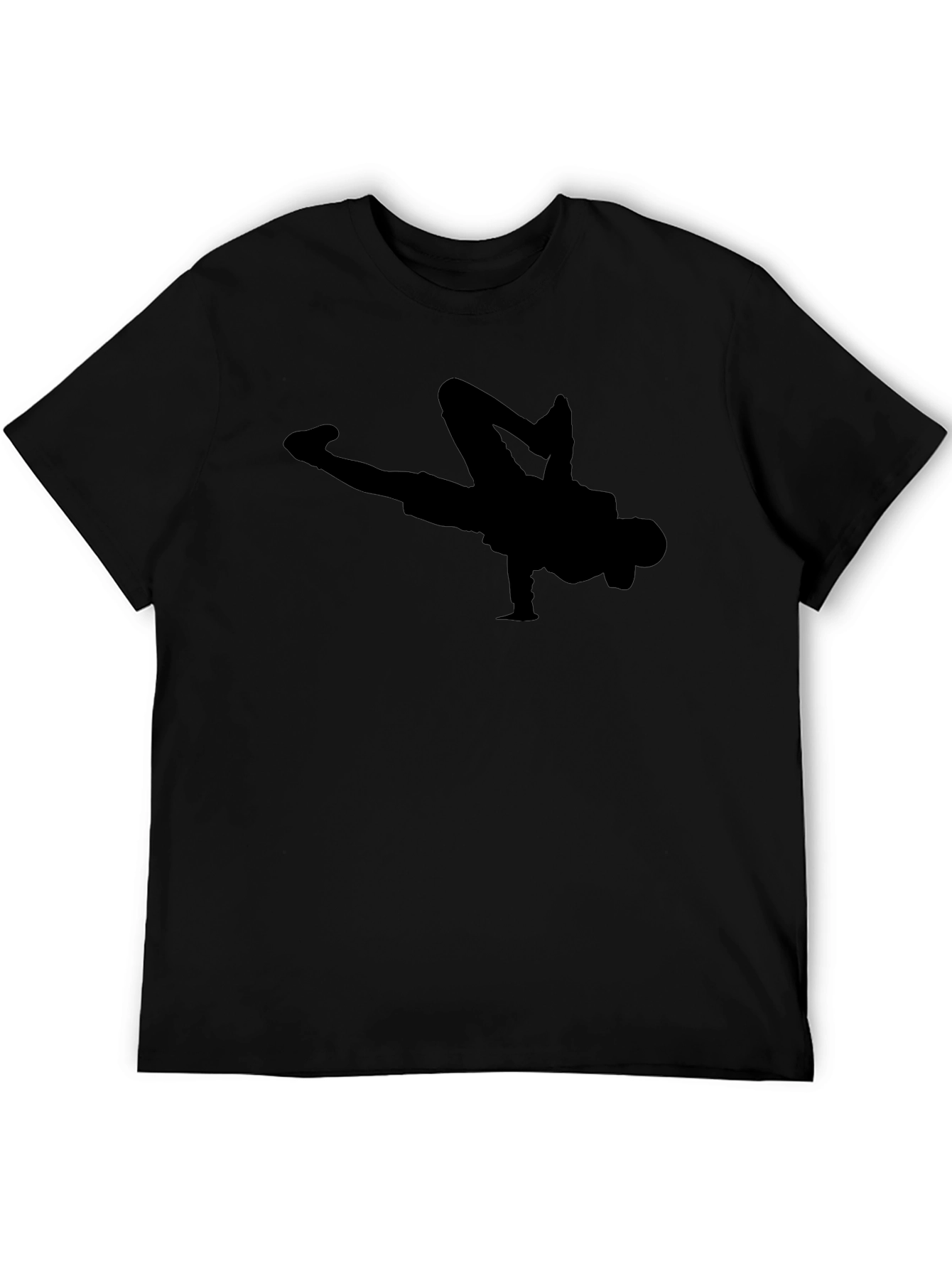 Black Breakdancer Silhouette Graphic Tee