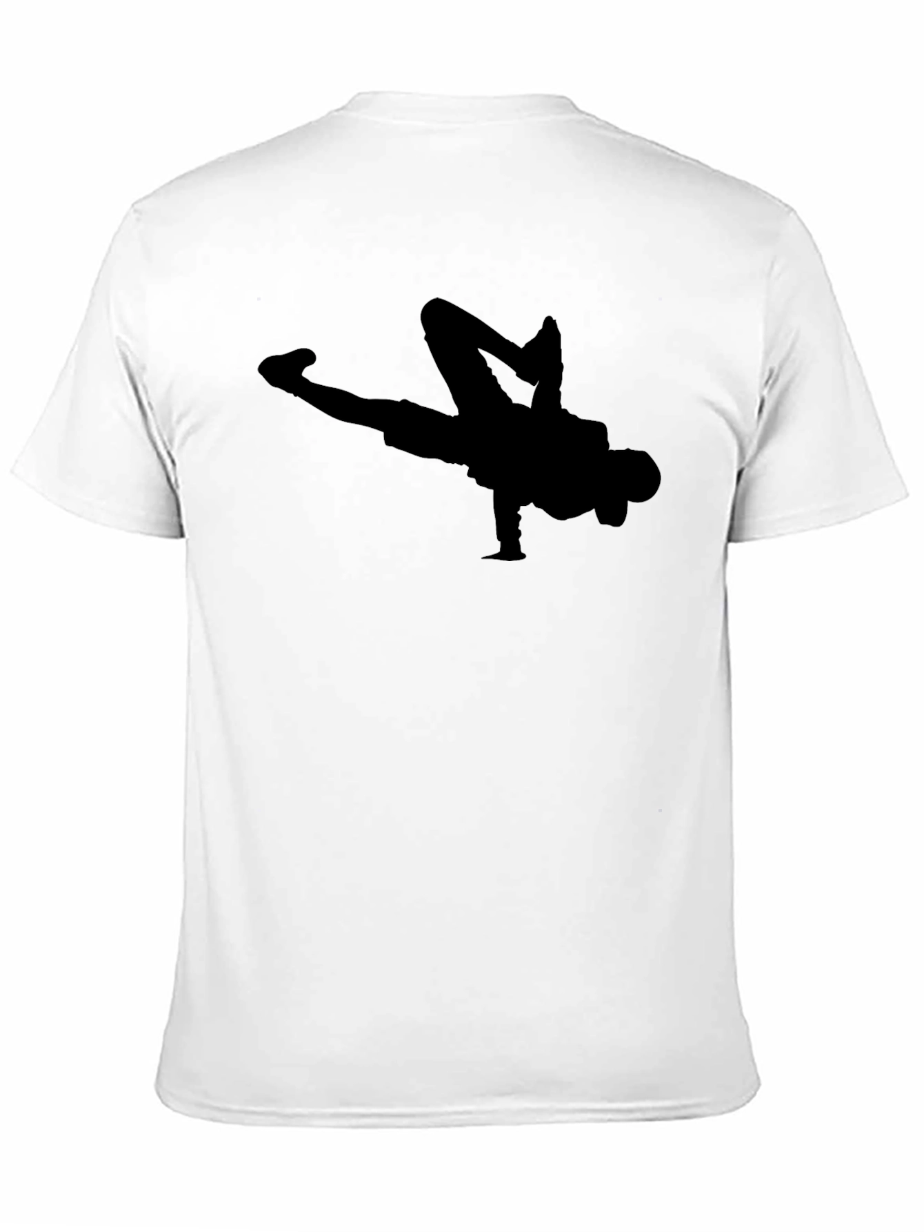 Black Breakdancer Silhouette Graphic Tee