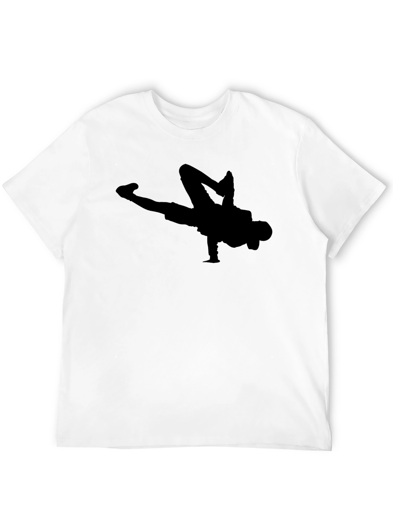 Black Breakdancer Silhouette Graphic Tee