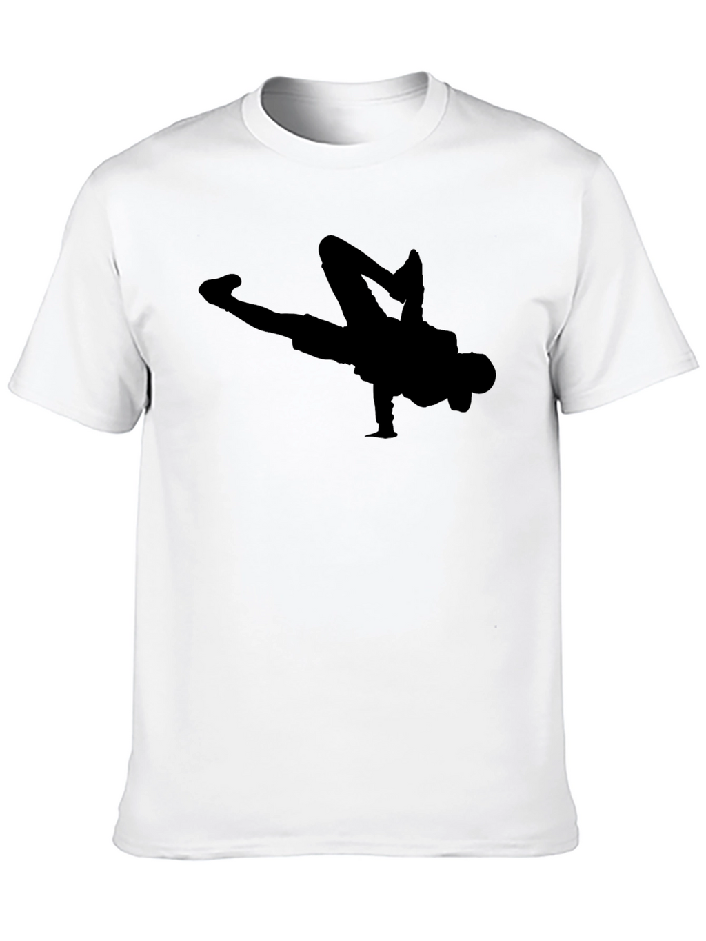 Black Breakdancer Silhouette Graphic Tee