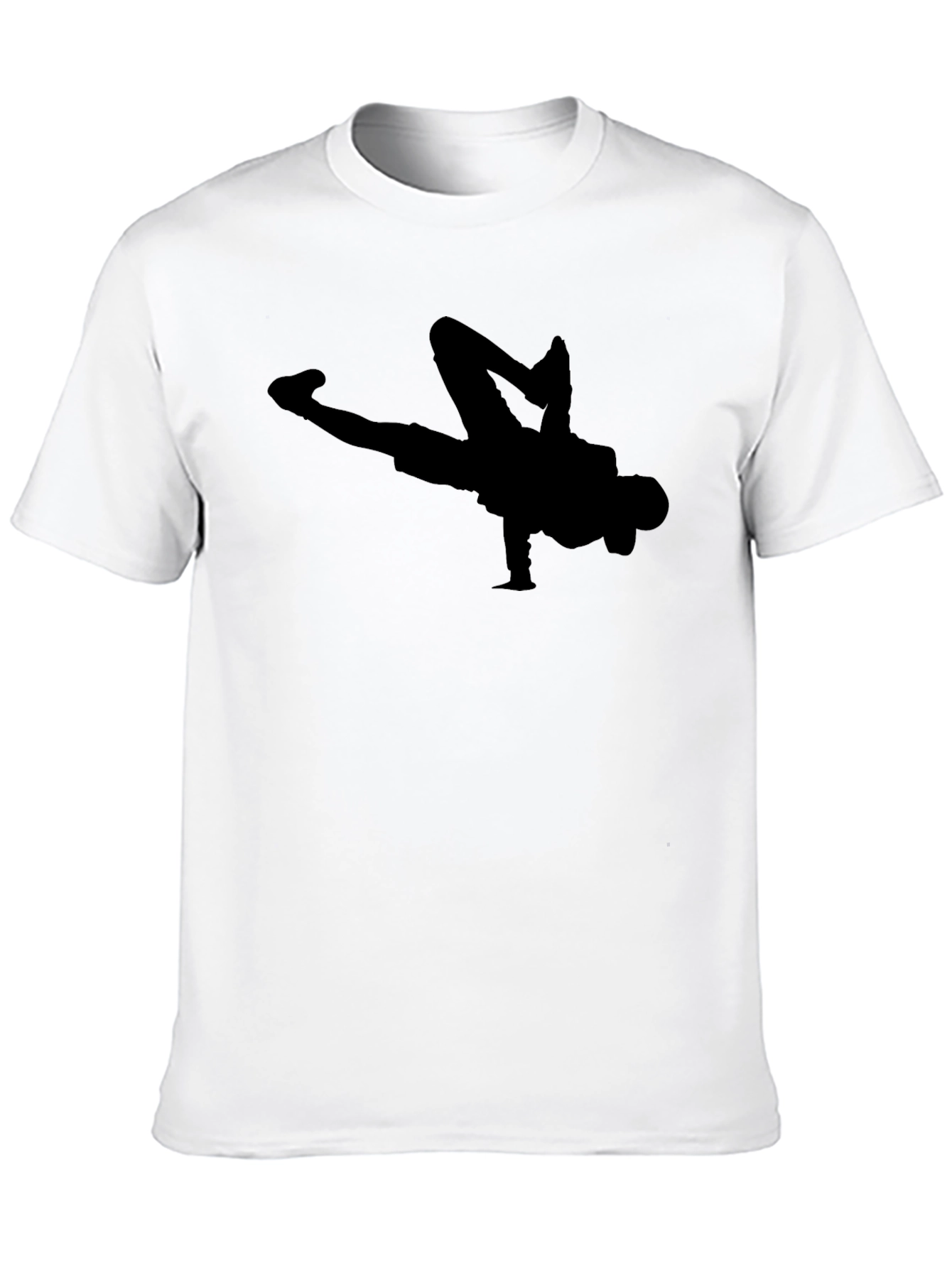 Black Breakdancer Silhouette Graphic Tee