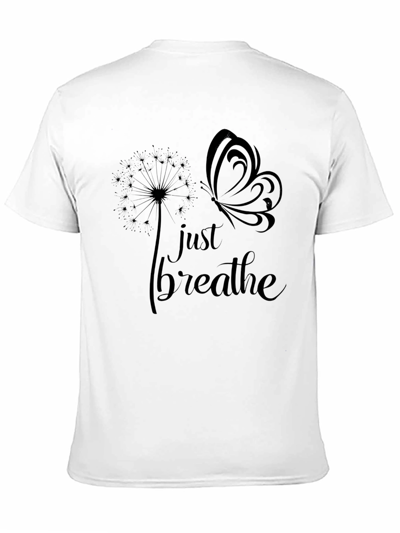 Just Breathe Butterfly Graphic Tee - Relaxed Fit