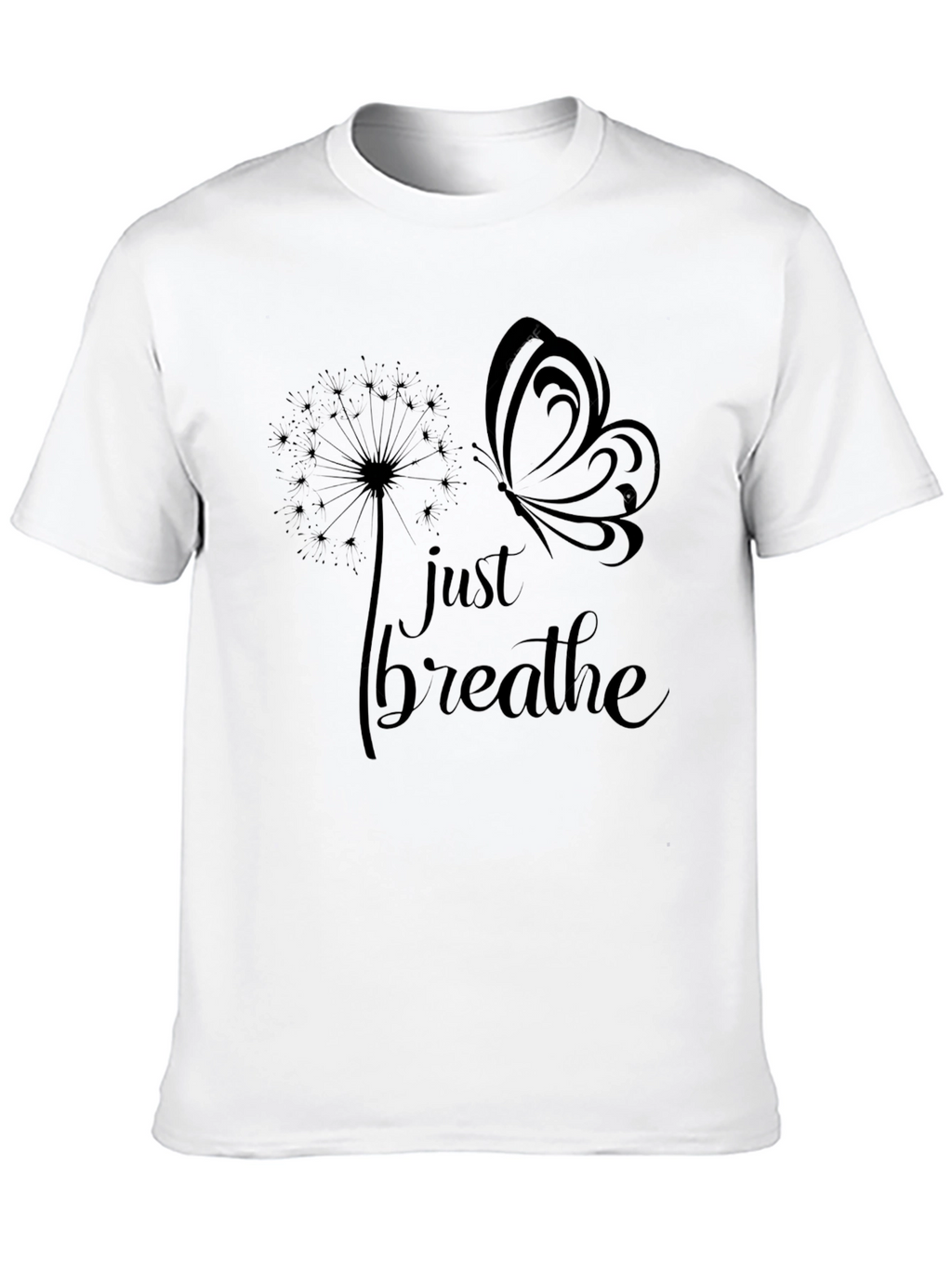 Just Breathe Butterfly Graphic Tee - Relaxed Fit
