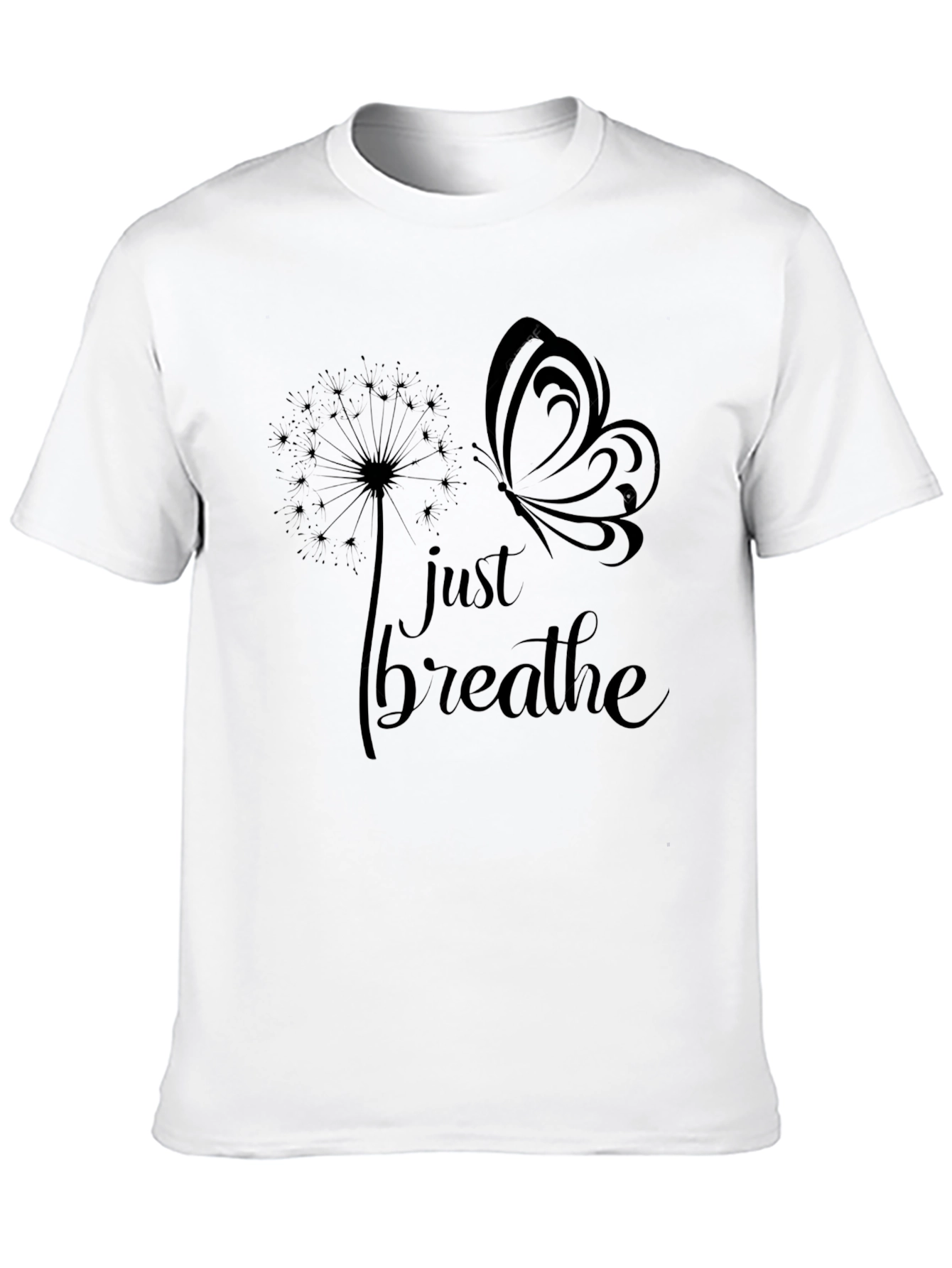 Just Breathe Butterfly Graphic Tee - Relaxed Fit