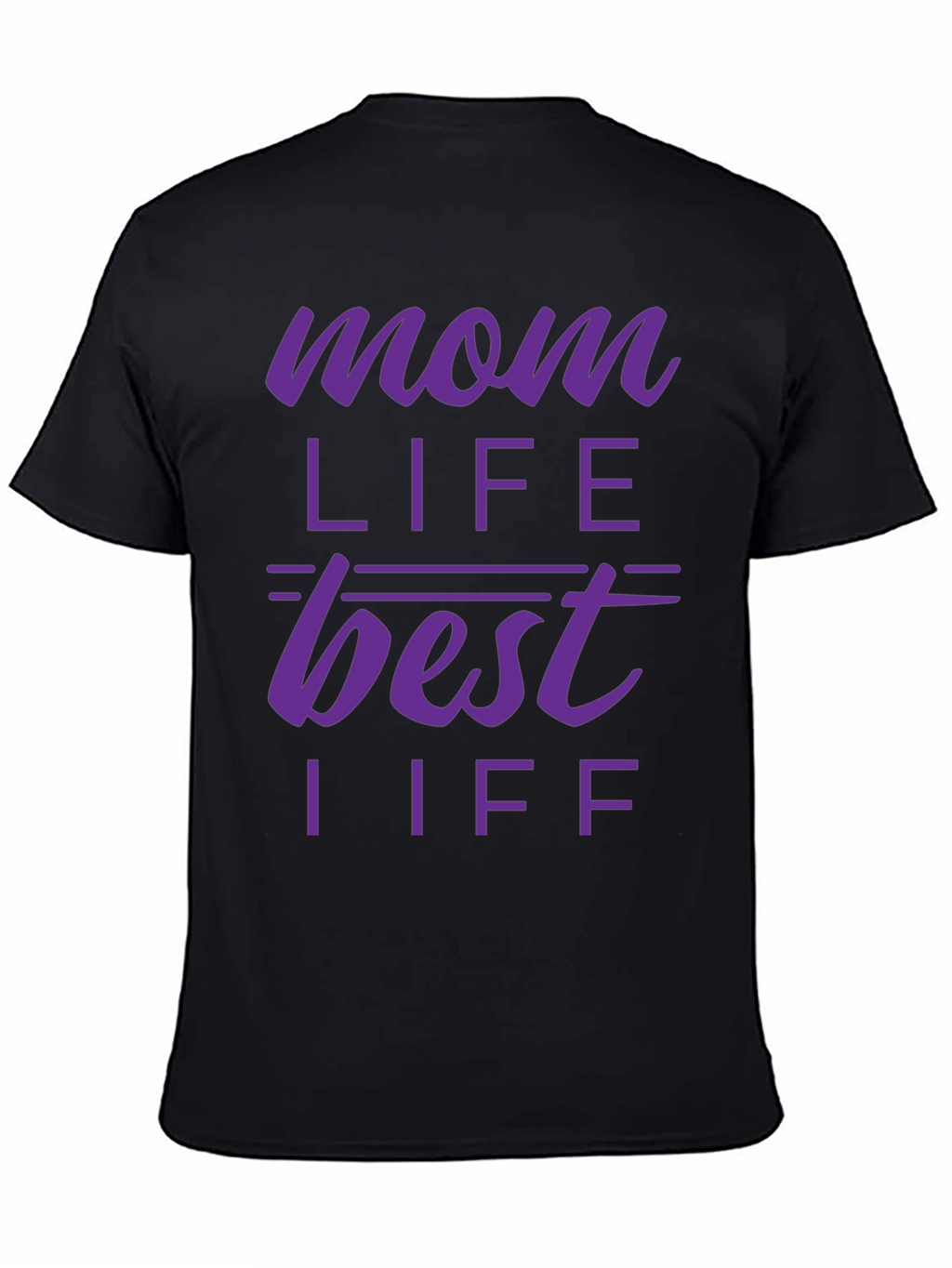 Mom Life Best Life T-Shirt - Purple Print
