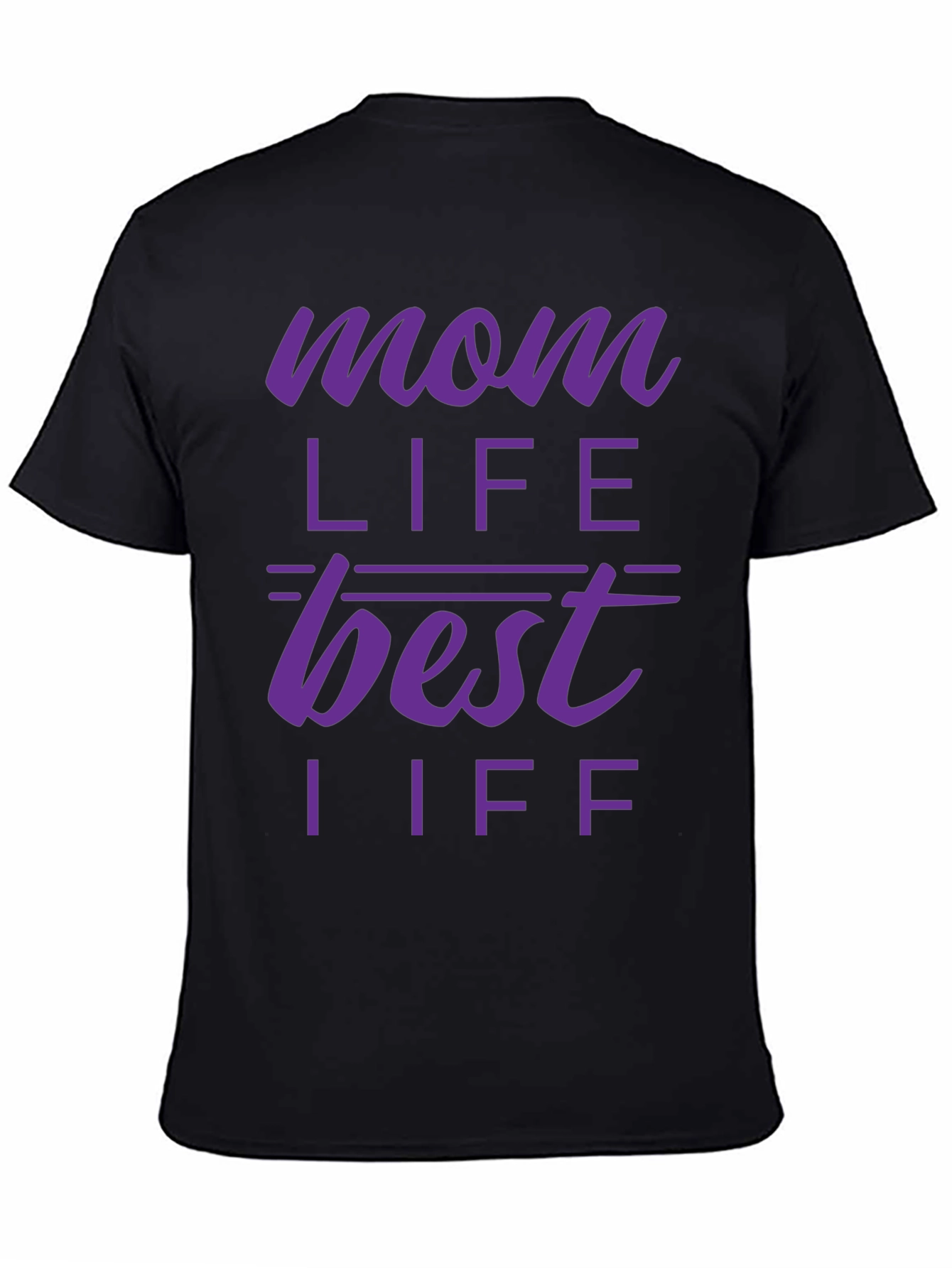 Mom Life Best Life T-Shirt - Purple Print